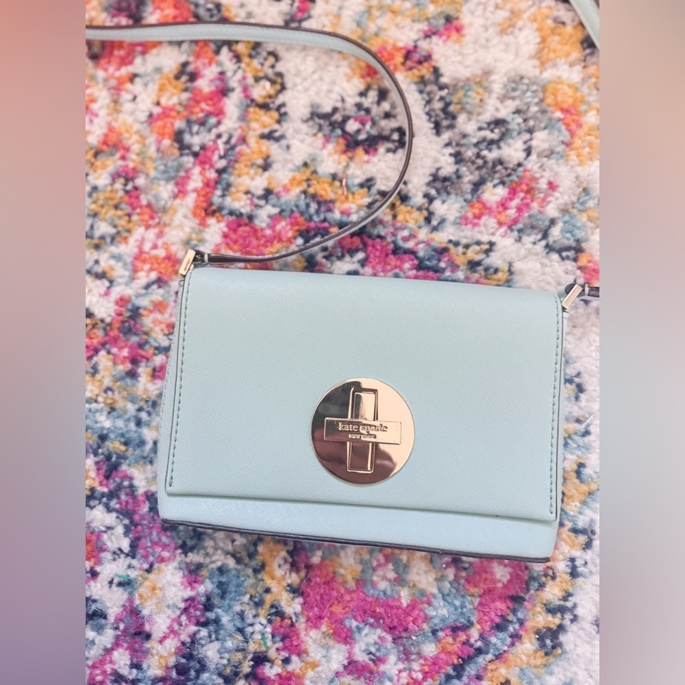 Kate Spade Newbury Lane Sally Crossbody in Light Tiffany Blue - Picture 7 of 10
